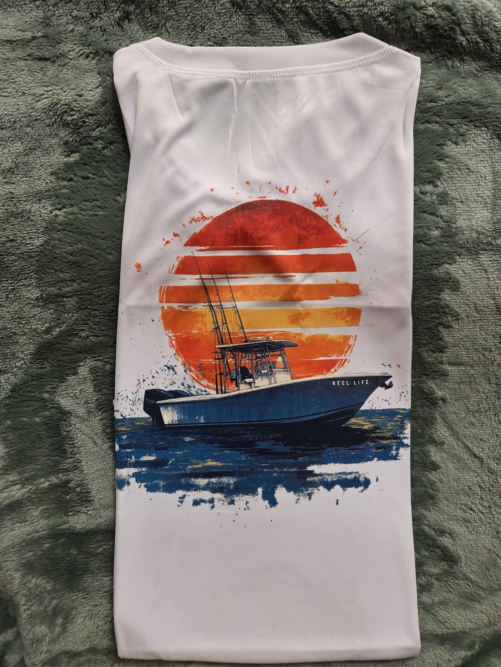 Men's 3XL Reel Life Long-sleeve Moisture-wicking Seaside shirt UV UPF 50 - NWT